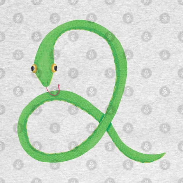 A - Green vine snake by miim-ilustra